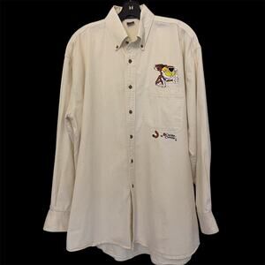 Chester Cheetah Men's Long Sleeves Canvas Shirt by Pine Island Int Size Large